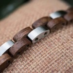 Walnut & Steel - Wooden Bracelet