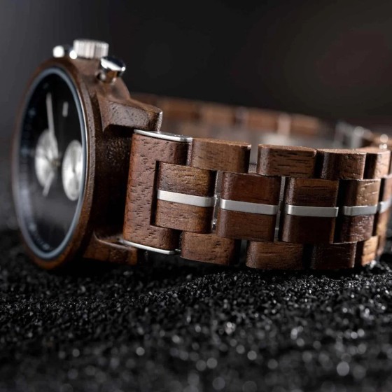 Walnut Chronograph - Wooden Watch